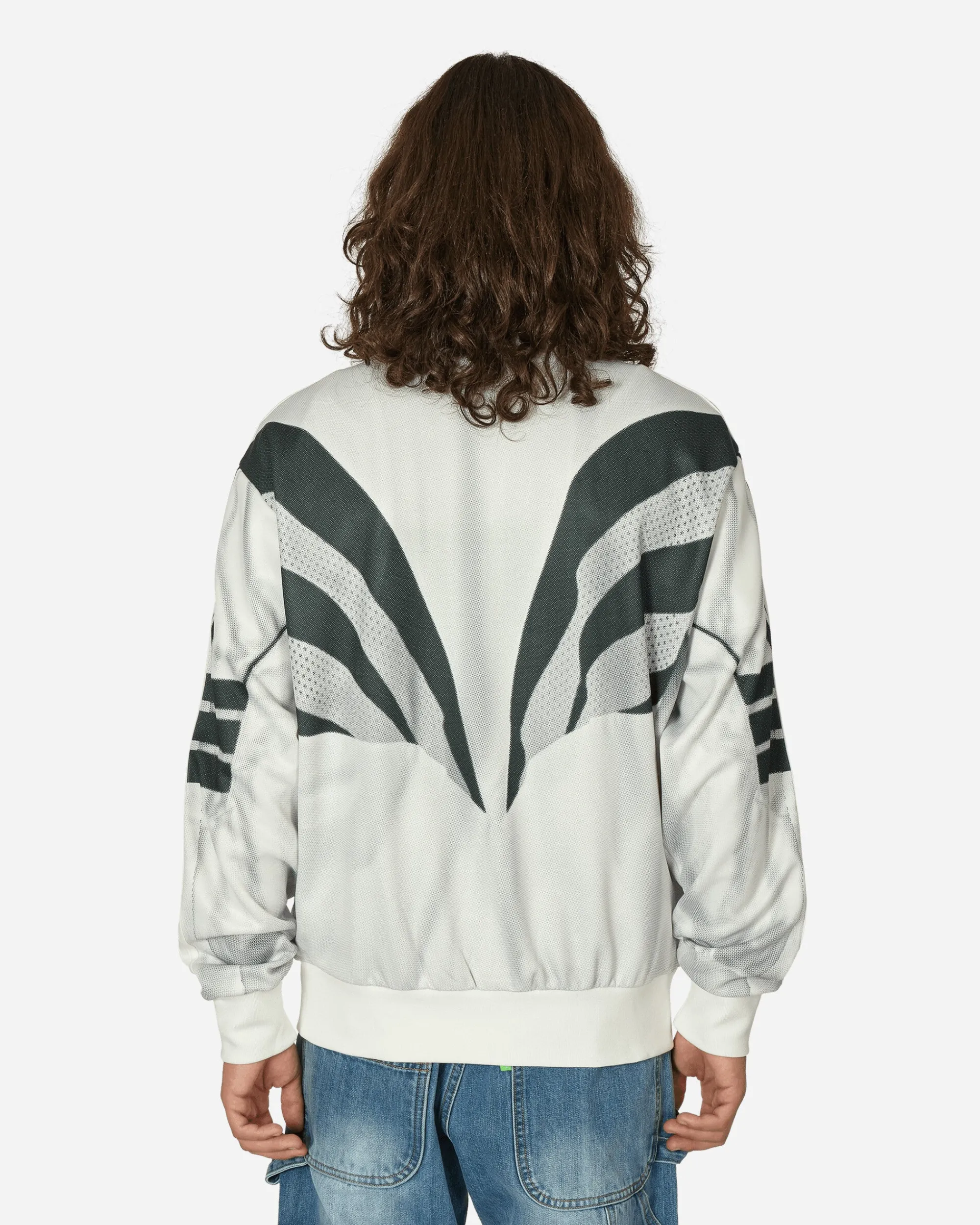 adidas Sweatshirts^Premium Print Track Top Cloud White