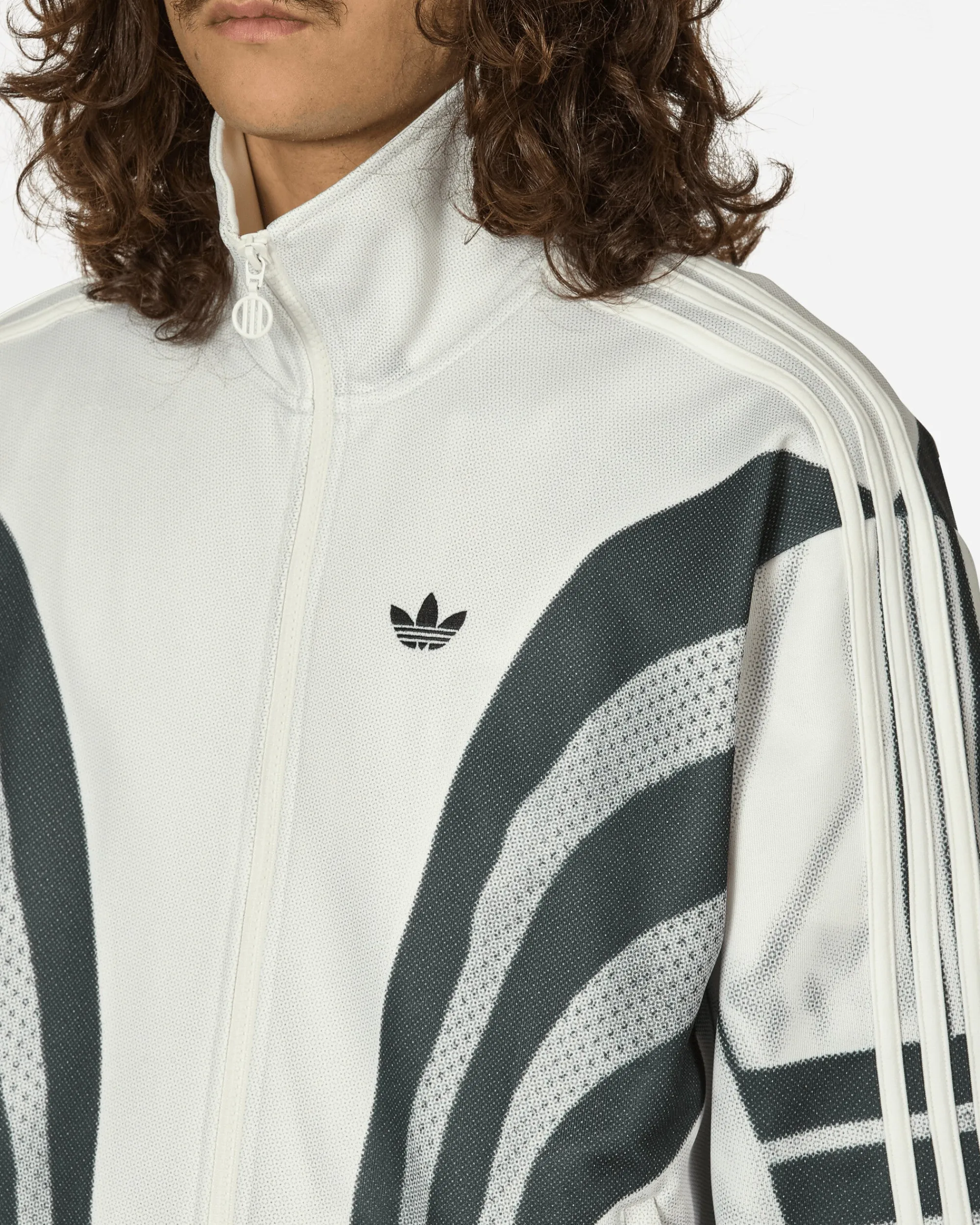 adidas Sweatshirts^Premium Print Track Top Cloud White