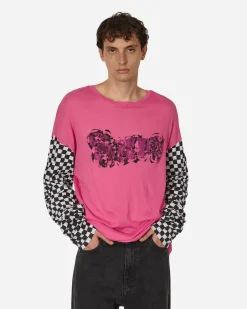 ERL T-Shirts^Printed Light Jersey Longsleeve T-Shirt Fuchsia