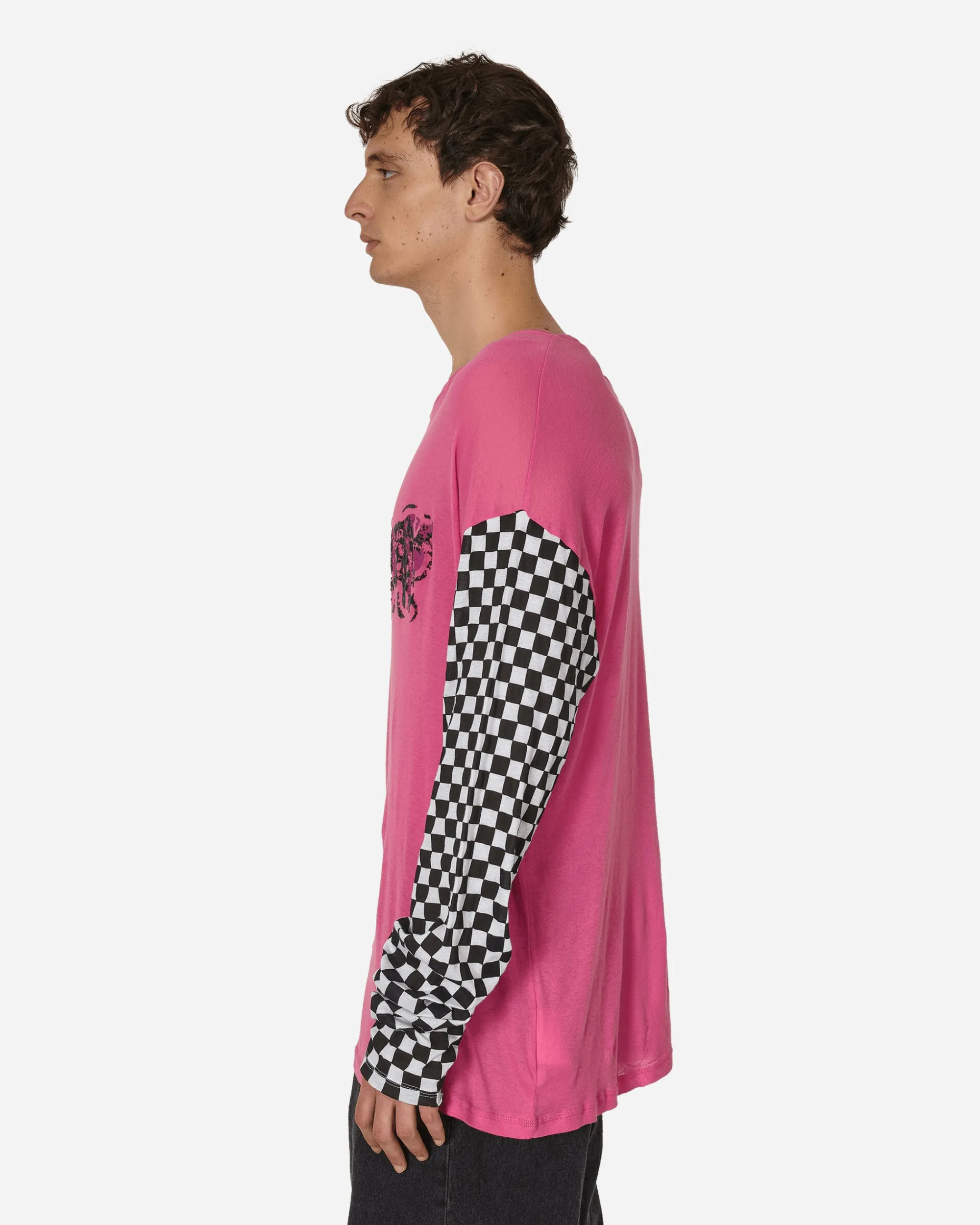 ERL T-Shirts^Printed Light Jersey Longsleeve T-Shirt Fuchsia