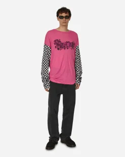 ERL T-Shirts^Printed Light Jersey Longsleeve T-Shirt Fuchsia