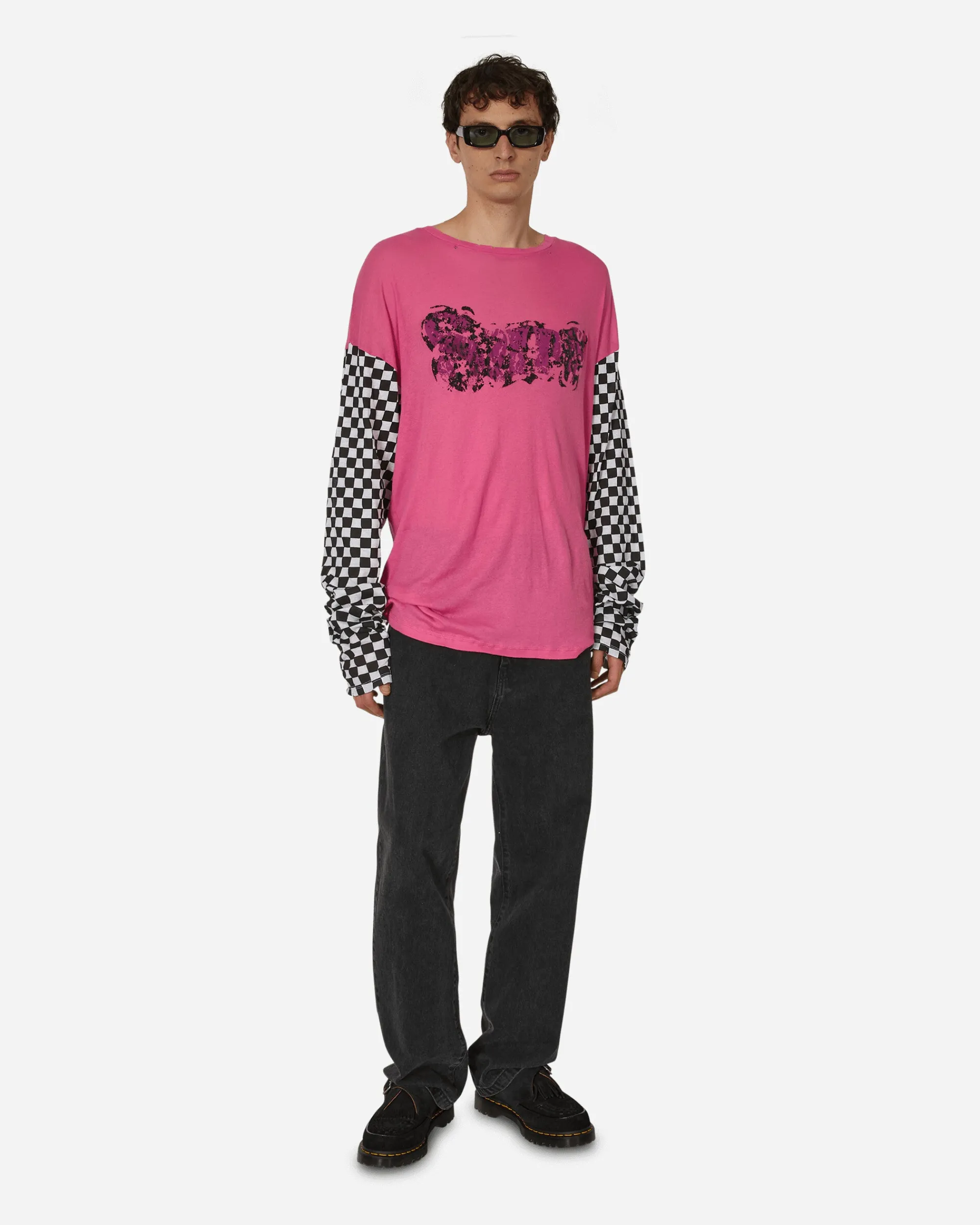 ERL T-Shirts^Printed Light Jersey Longsleeve T-Shirt Fuchsia