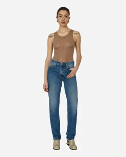 Jean Paul Gaultier Pants^Printed Logo Denim Pants Vinatge Blue
