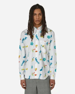 Comme Des Garçons Homme Plus Shirts^Printed Longsleeve Shirt White