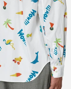 Comme Des Garçons Homme Plus Shirts^Printed Longsleeve Shirt White