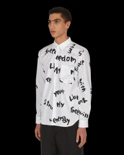 Comme Des Garçons Homme Plus Shirts^Printed Shirt White