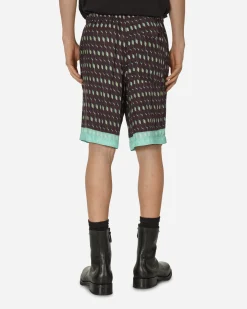 Dries Van Noten Shorts^Printed Viscose Shorts Brown