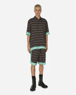 Dries Van Noten Shorts^Printed Viscose Shorts Brown