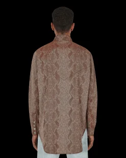Acne Studios Shirts^Python Print Shirt Red