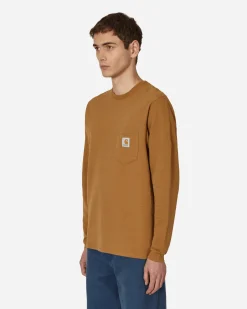 Carhartt WIP T-Shirts^Quartersnacks Slub Yarn Pocket Longsleeve T-Shirt Brown