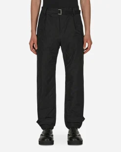 sacai Pants^Quilted Pants Black