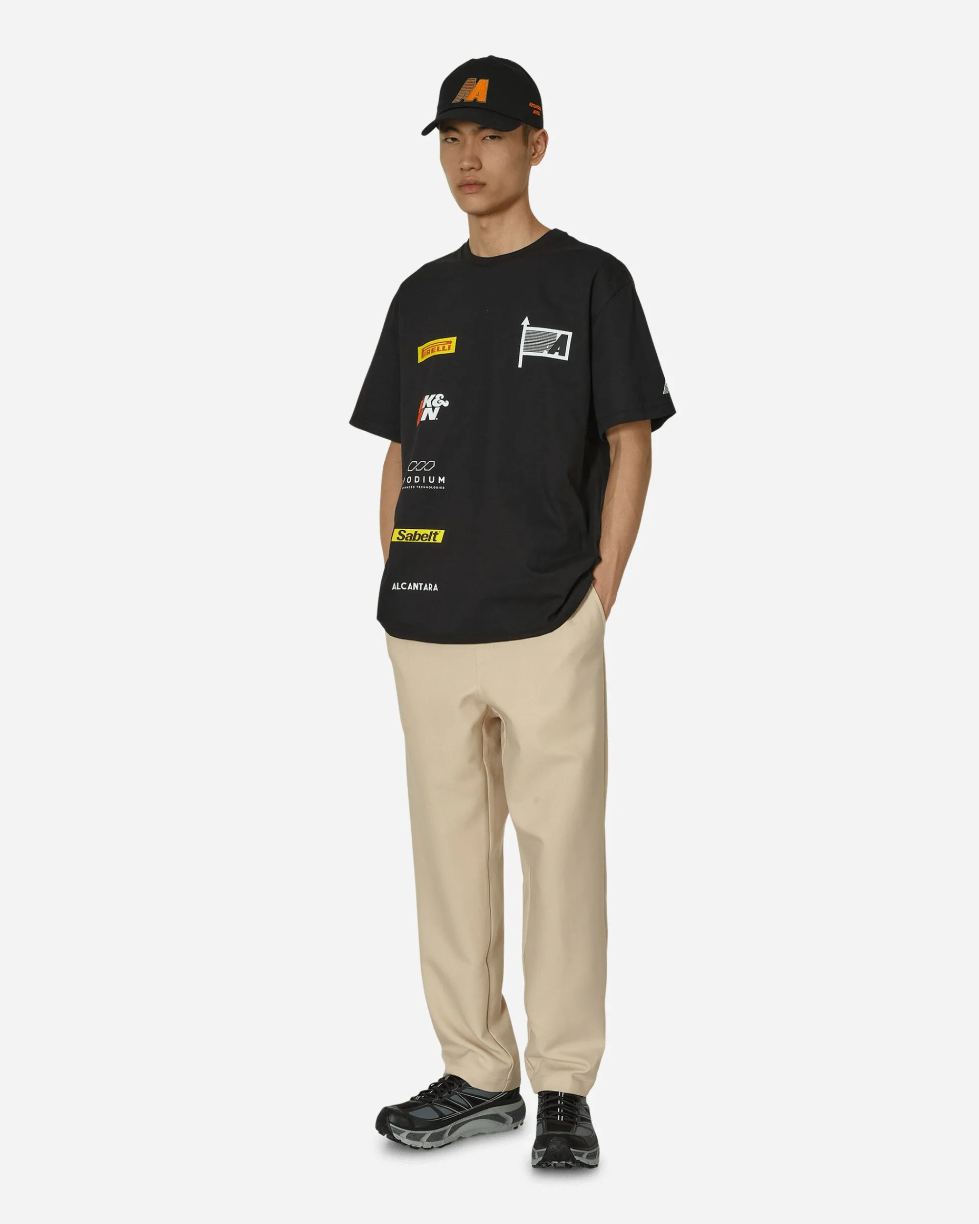 Automobili Amos T-Shirts^Racing Sponsors T-Shirt Black