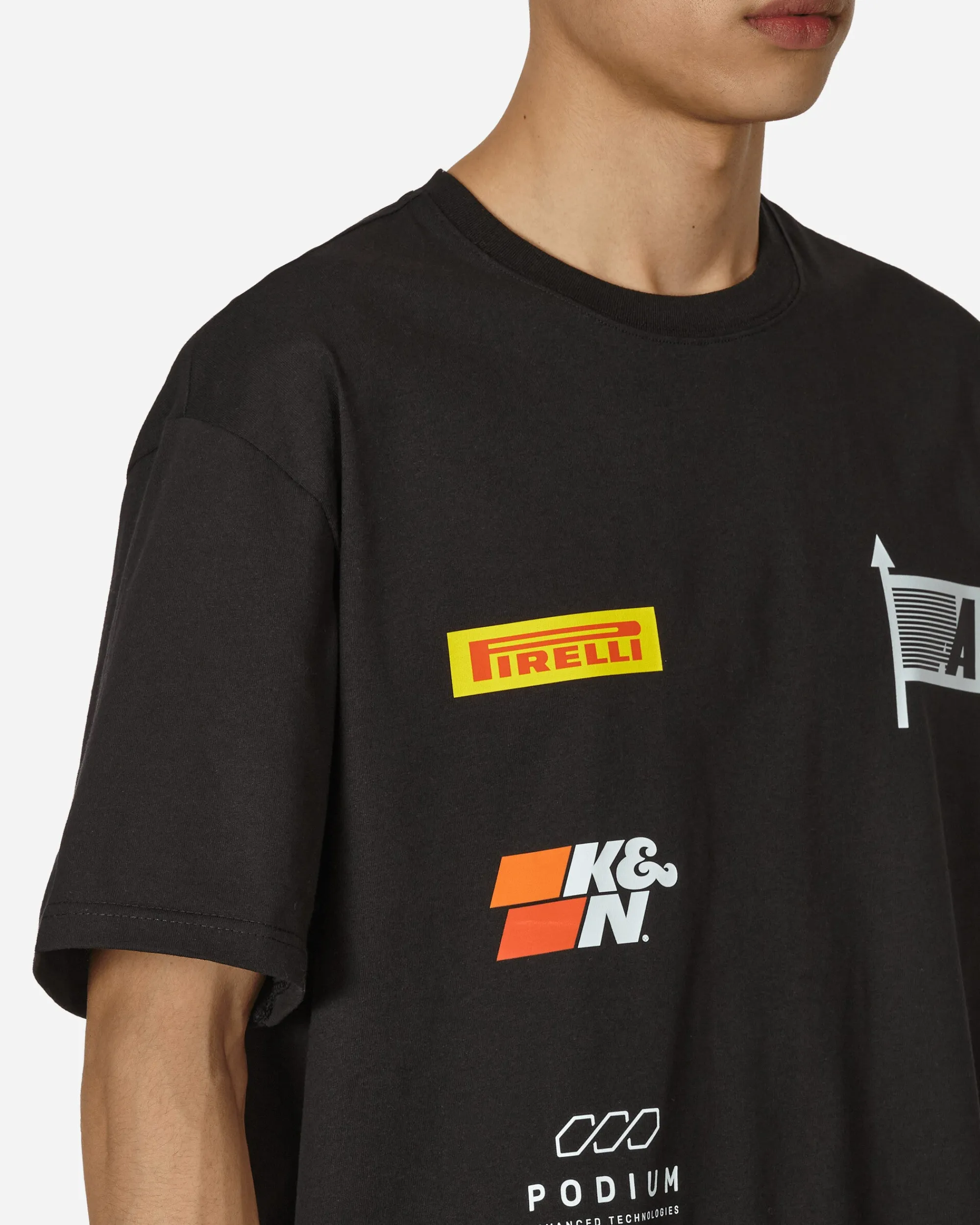 Automobili Amos T-Shirts^Racing Sponsors T-Shirt Black