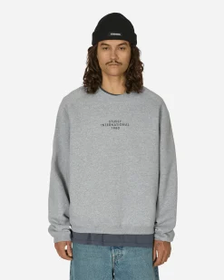Stüssy Sweatshirts^Raglan Sleeve Crewneck Sweatshirt Grey Heather