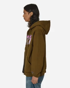 Stray Rats Sweatshirts^Ratstar Zip Up Hoodie Olive