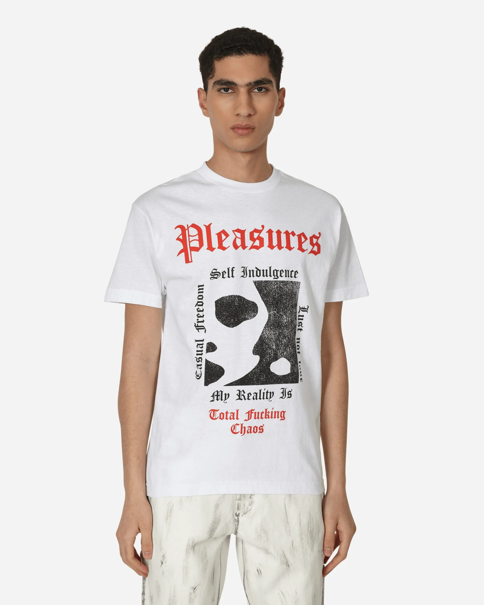Pleasures T-Shirts^Reality T-Shirt White