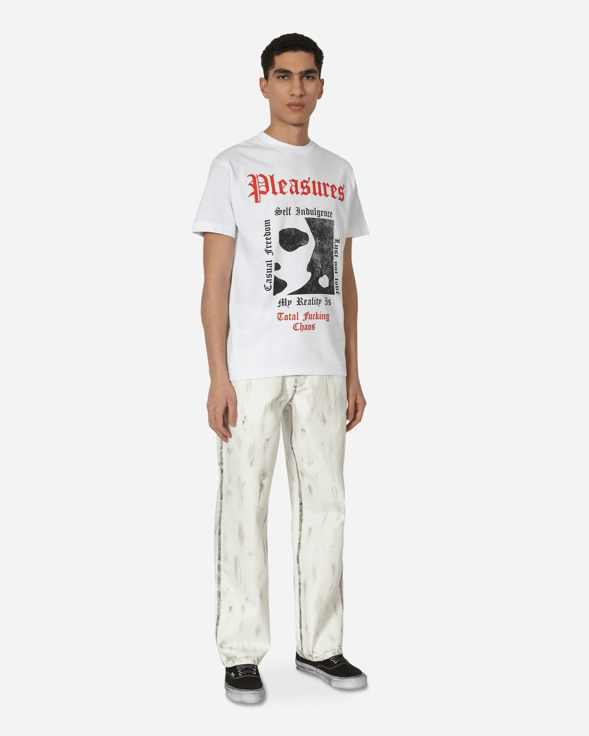 Pleasures T-Shirts^Reality T-Shirt White