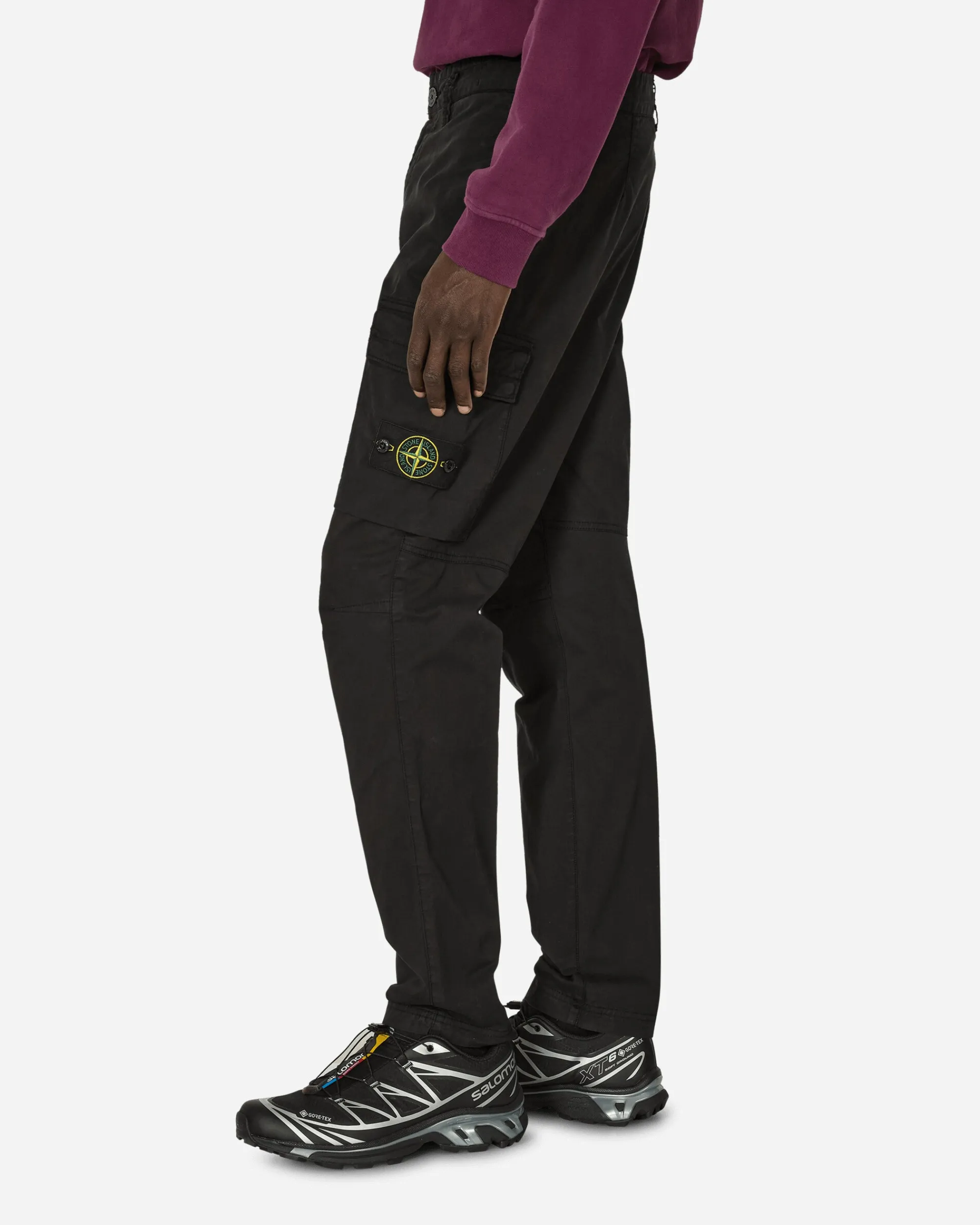 Stone Island Pants^Regular Tapered Cargo Trousers Black