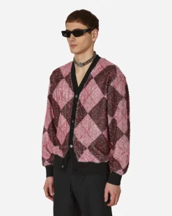 Pleasures Knitwear^Rev Cardigan Pink