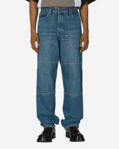Martine Rose Pants^Reversible Camo Jeans Blue