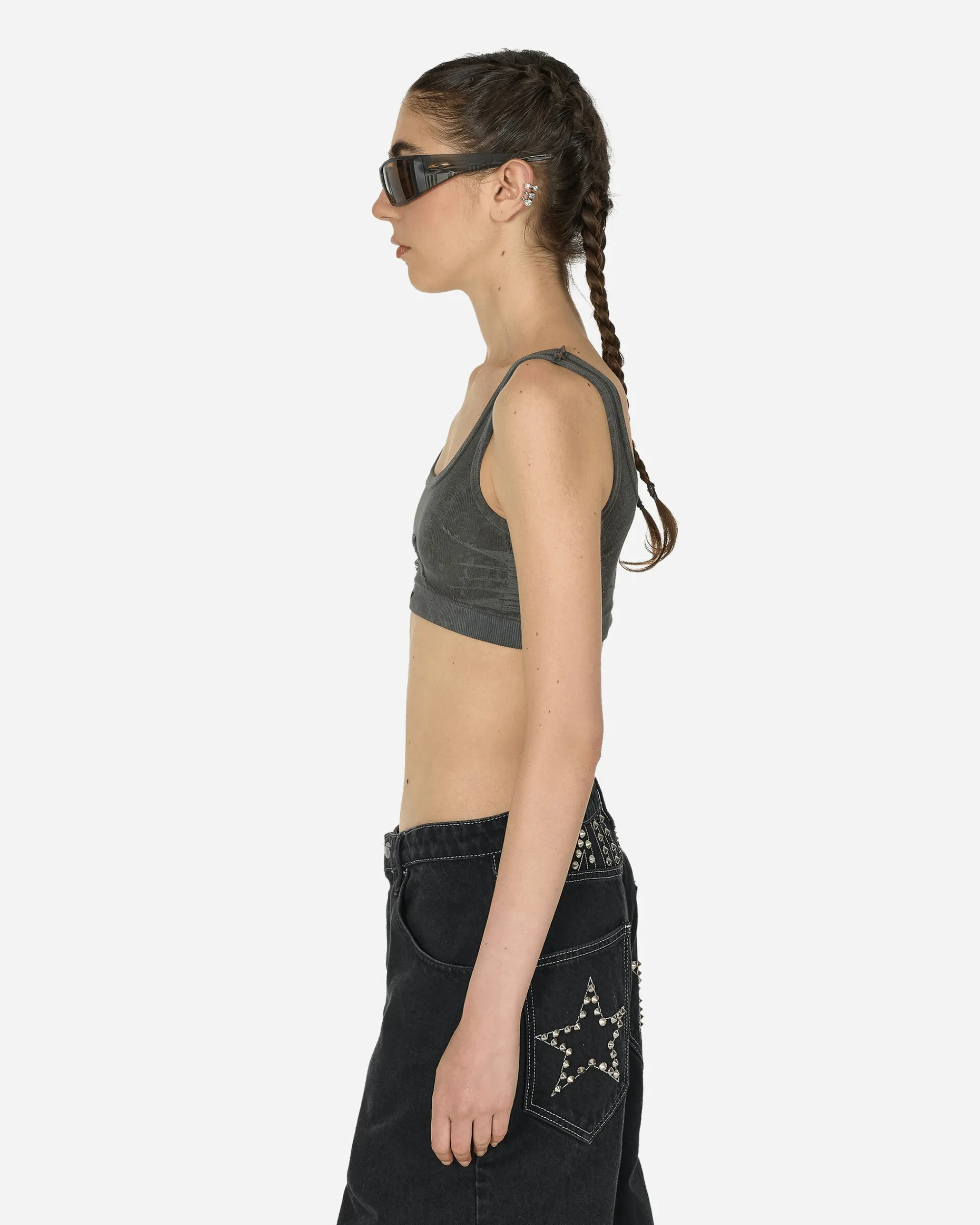 Diesel Underwear^Ribbed Bralette Grey