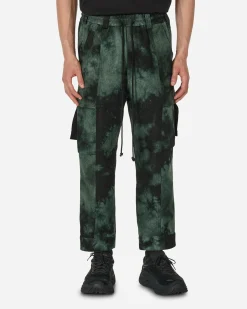 Song for the Mute Pants^Rounded Velvet Tabbed Cargo Pants Green