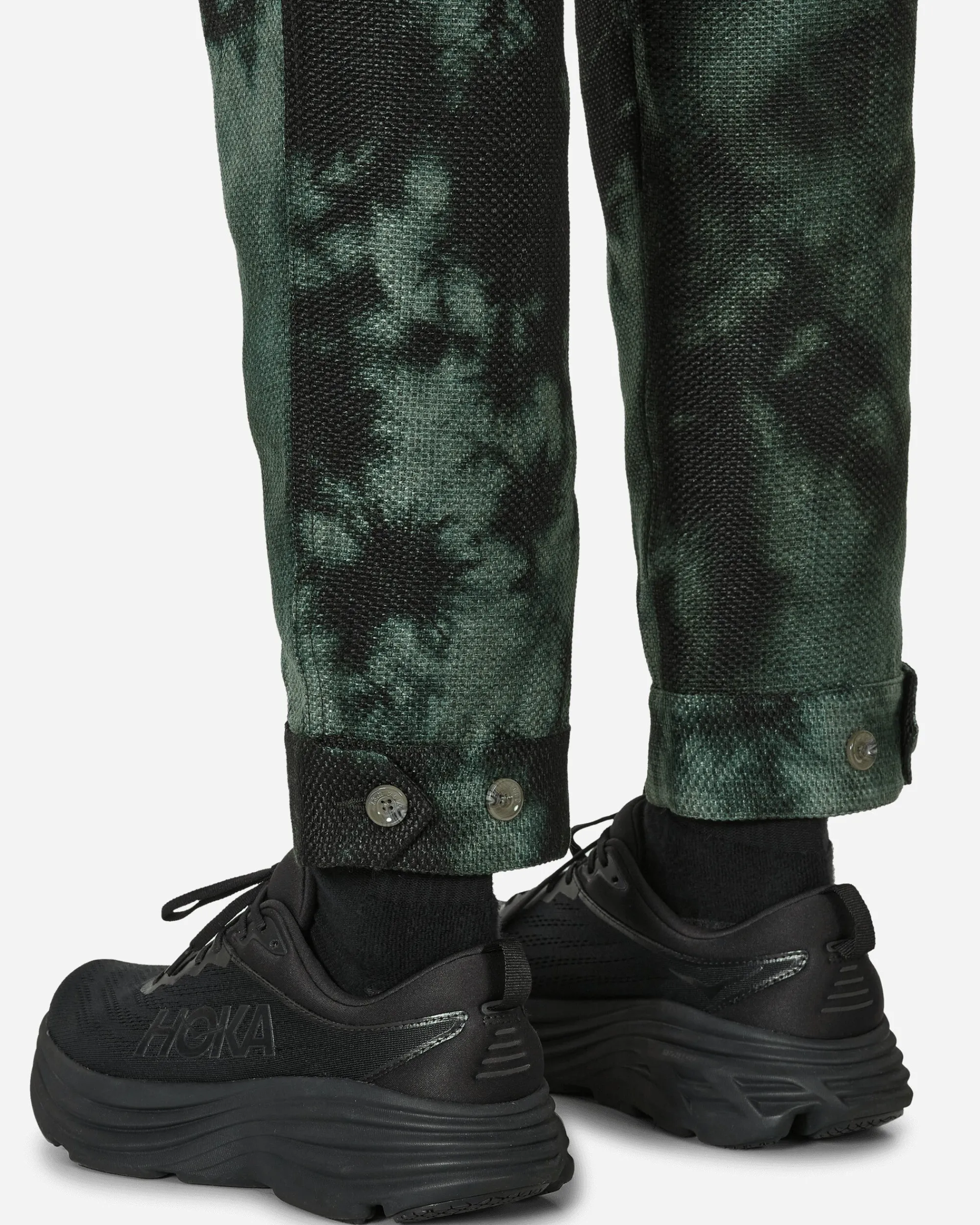 Song for the Mute Pants^Rounded Velvet Tabbed Cargo Pants Green