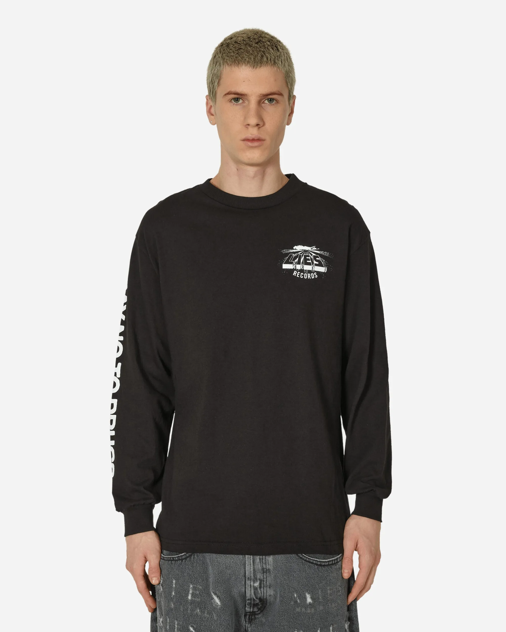 L.I.E.S. Records T-Shirts^Runaway Trance DJ Longsleeve T-Shirt Black