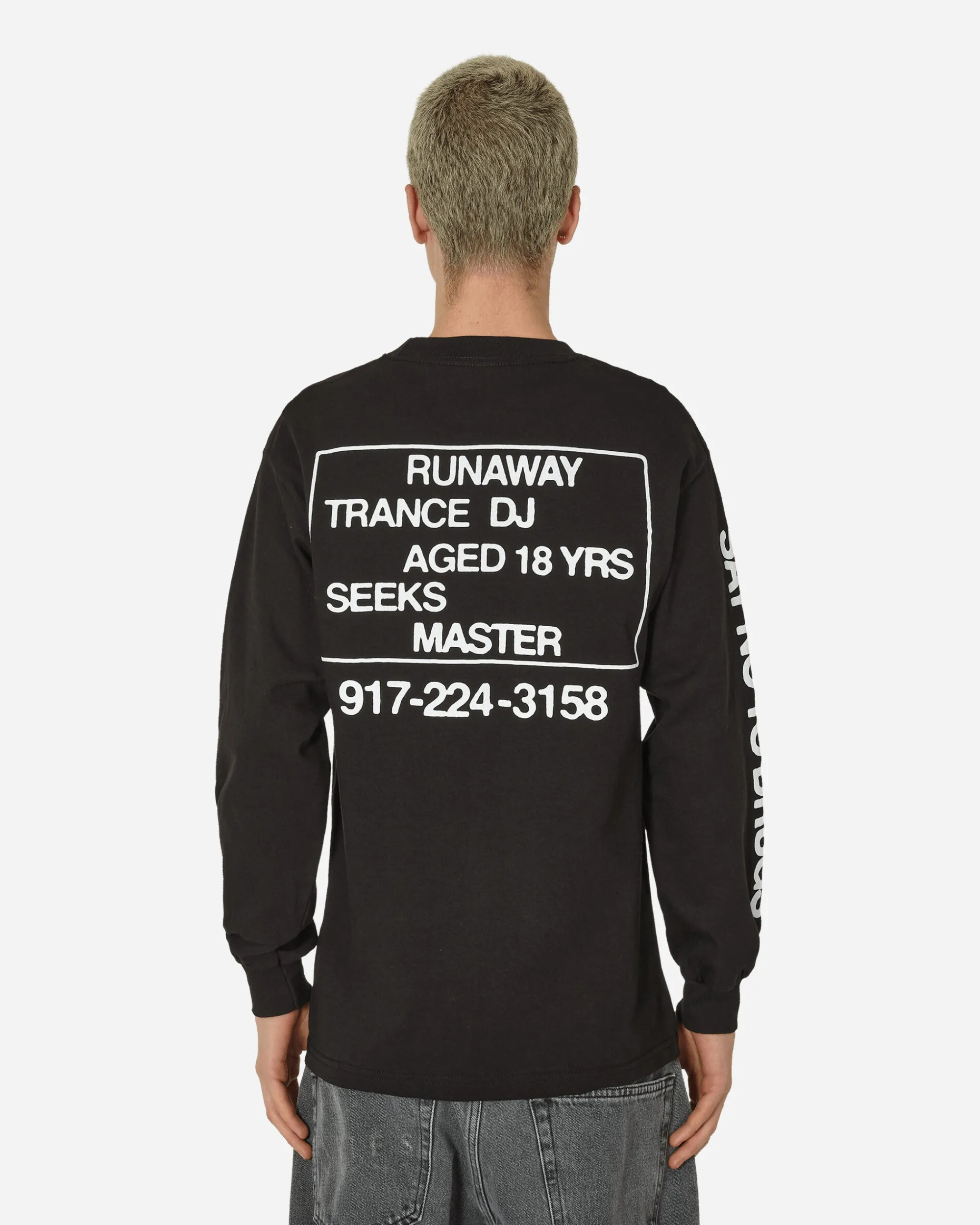 L.I.E.S. Records T-Shirts^Runaway Trance DJ Longsleeve T-Shirt Black