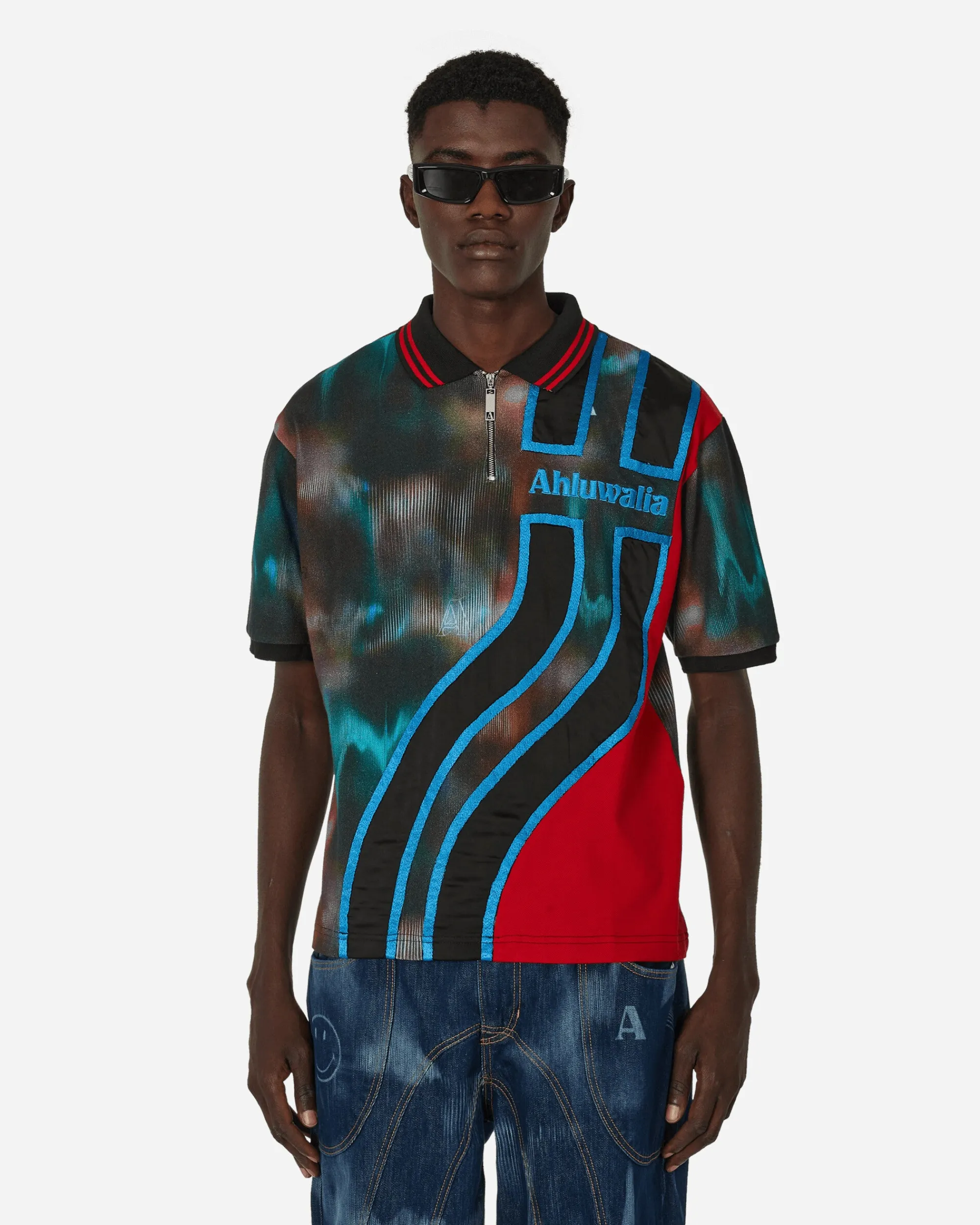 Ahluwalia T-Shirts^Sahara Short Sleeve Polo Multicolor