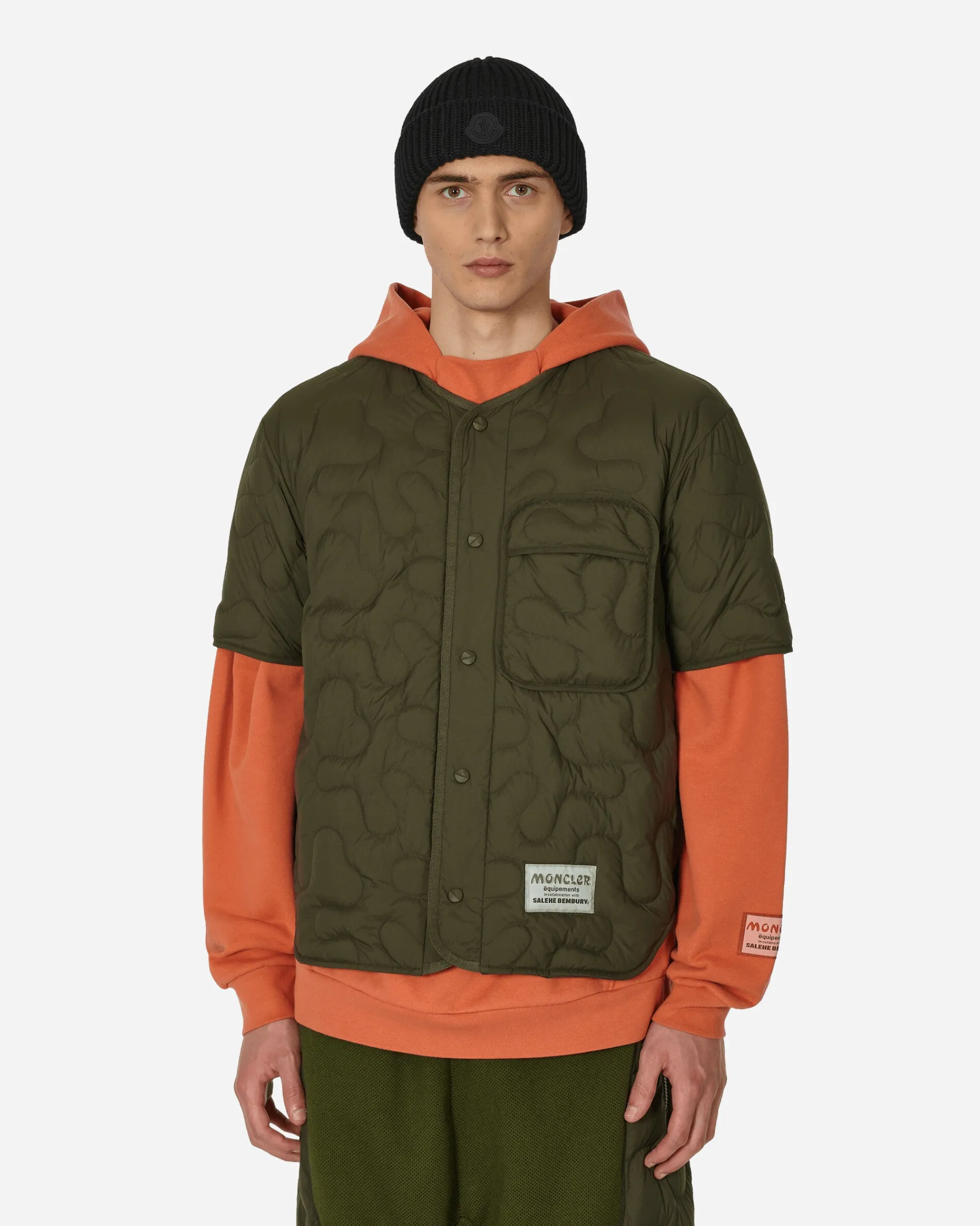 Moncler Genius Shirts^Salehe Bembury Padded Shirt Green