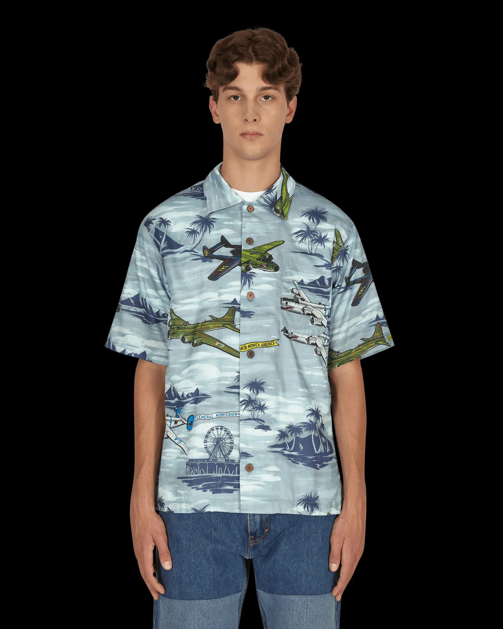 General Admission Shirts^Santa Monica Airlines Bomber Plane Shirt Multicolor