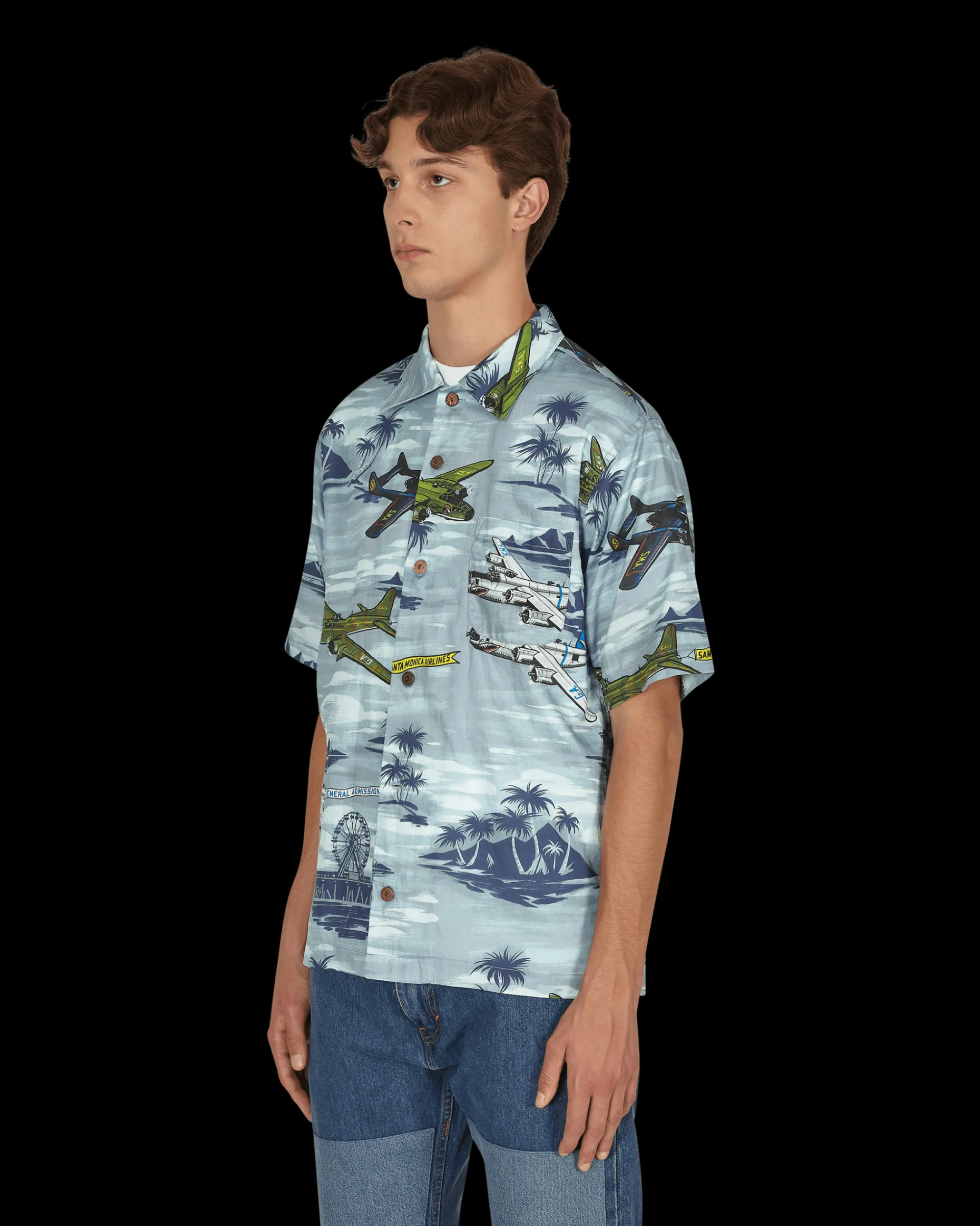 General Admission Shirts^Santa Monica Airlines Bomber Plane Shirt Multicolor