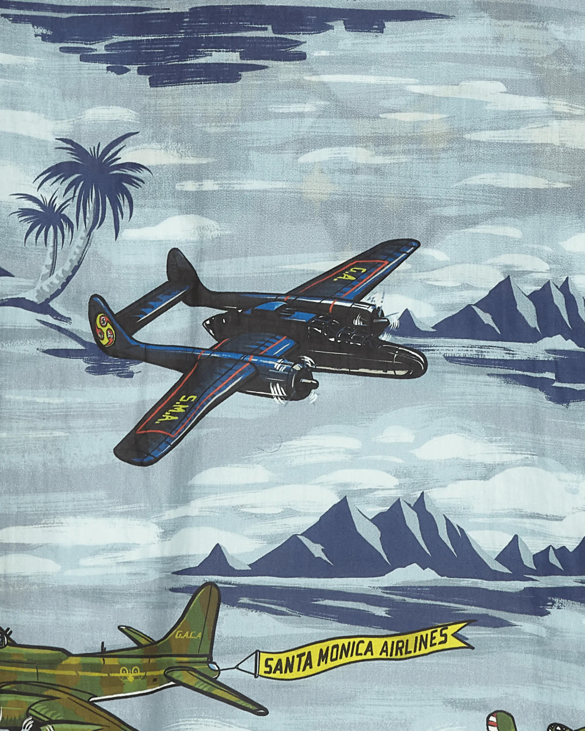 General Admission Shirts^Santa Monica Airlines Bomber Plane Shirt Multicolor