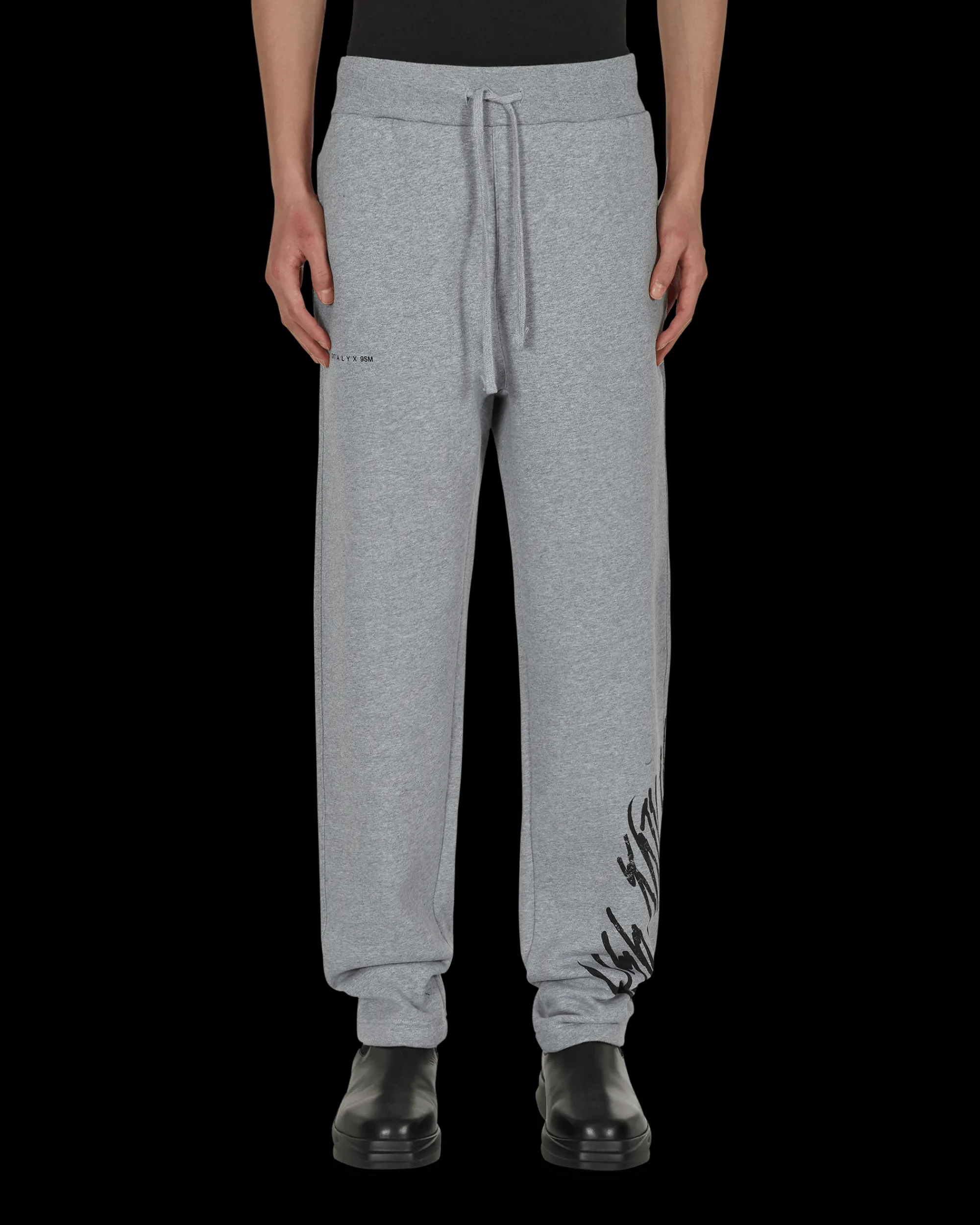 1017 ALYX 9SM Pants^Script Sweatpants Grey