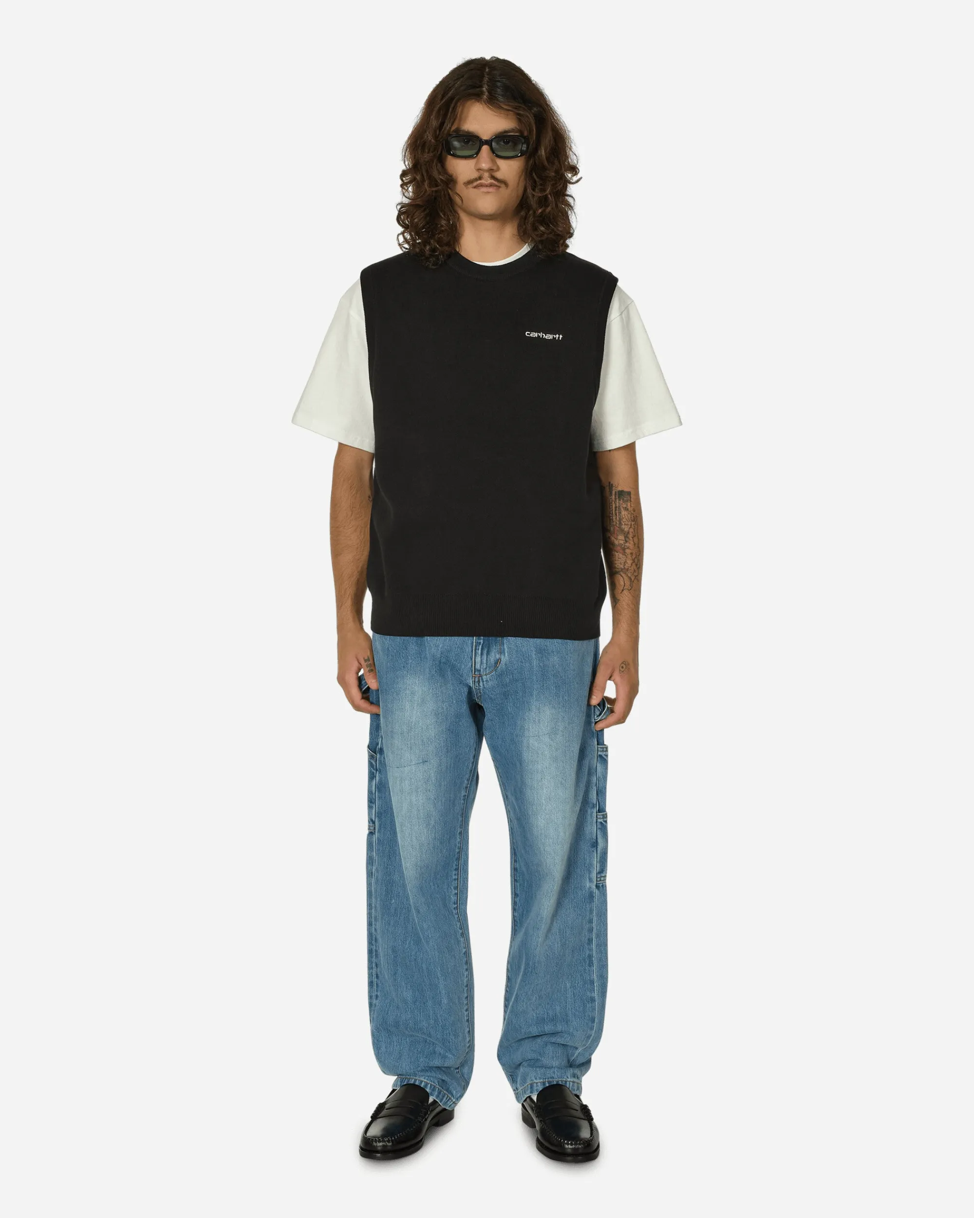 Carhartt WIP Knitwear^Script Vest Black