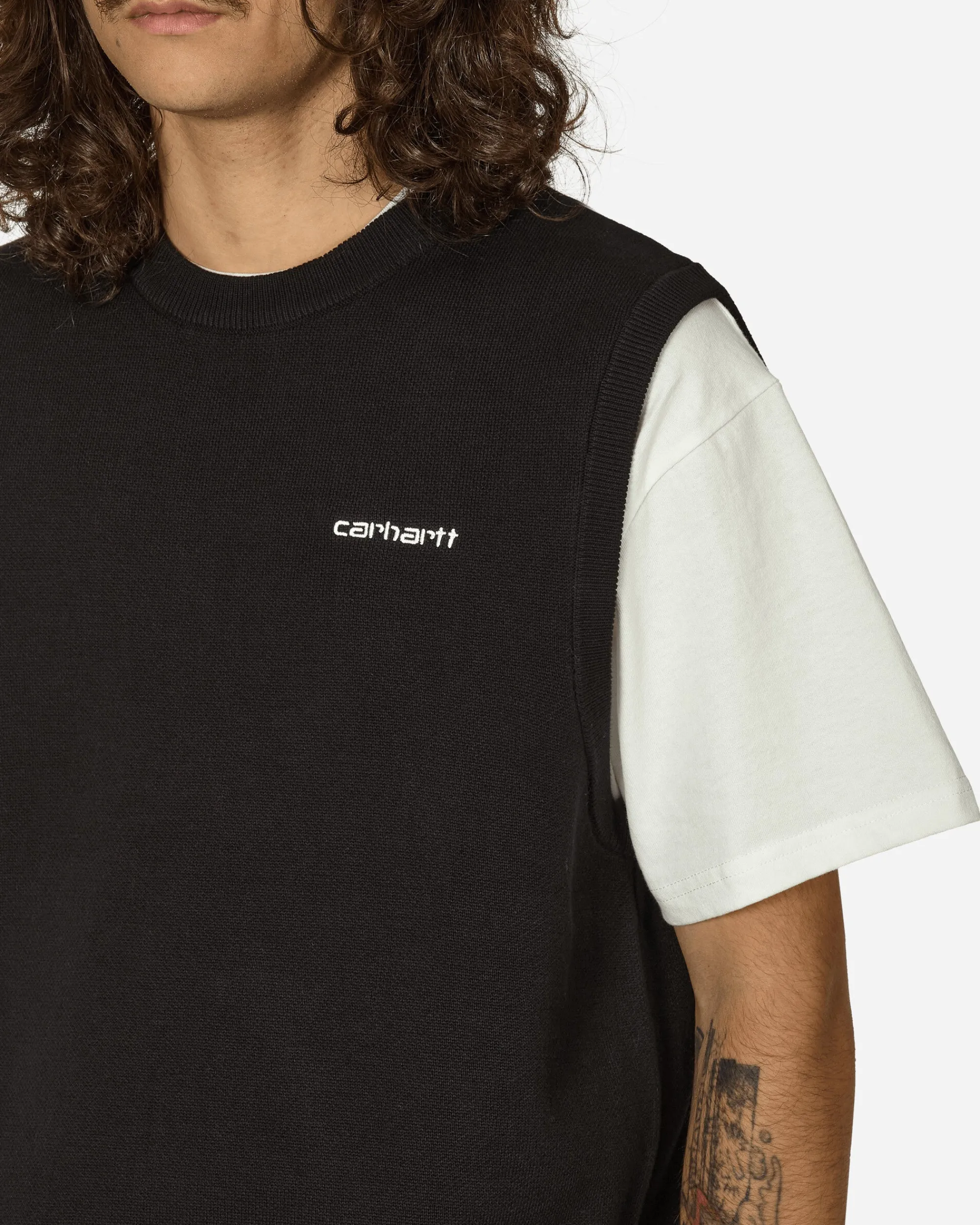 Carhartt WIP Knitwear^Script Vest Black