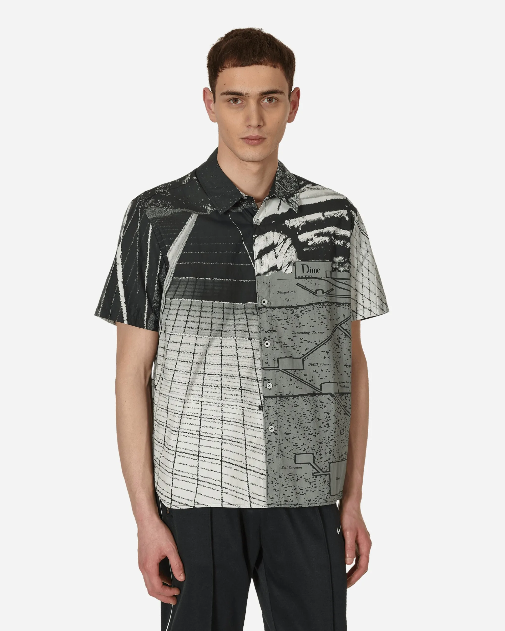 Dime Shirts^Secret Button-Up Shirt Cement