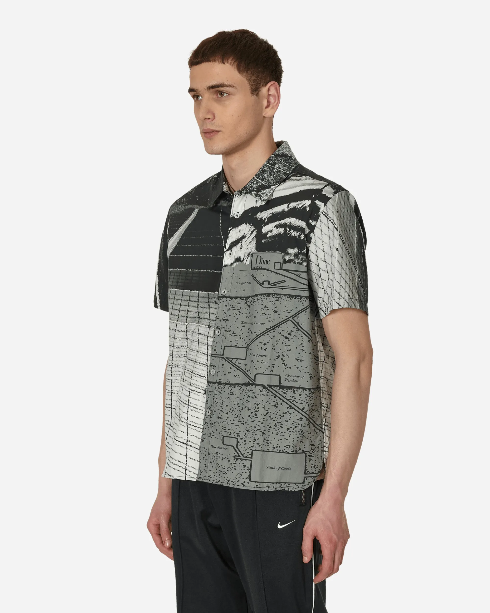 Dime Shirts^Secret Button-Up Shirt Cement