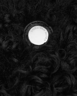 Dries Van Noten Tech And Audio^Shearling Phone Pouch Black