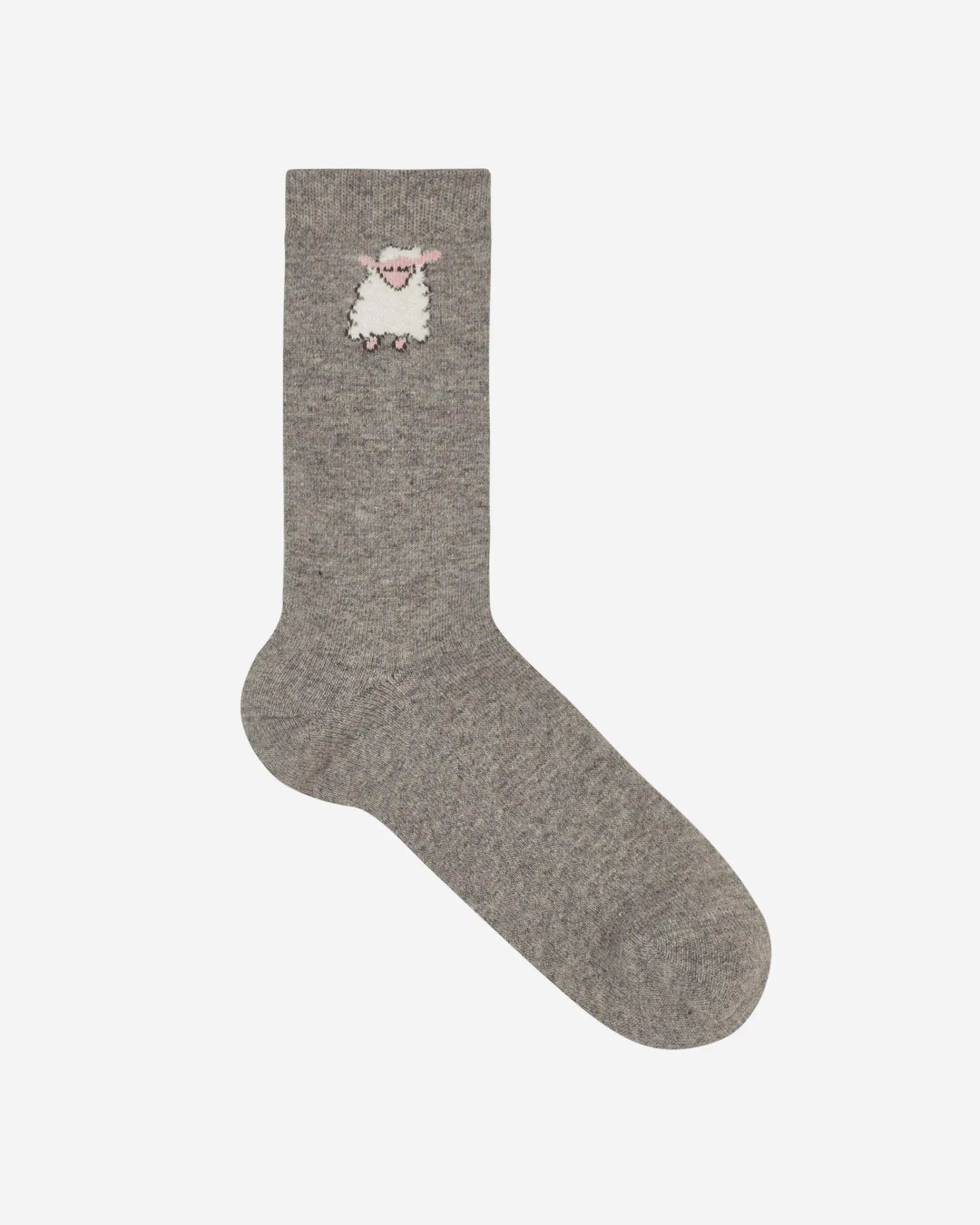 Sky High Farm Underwear^Sheep Embroidered Socks Grey