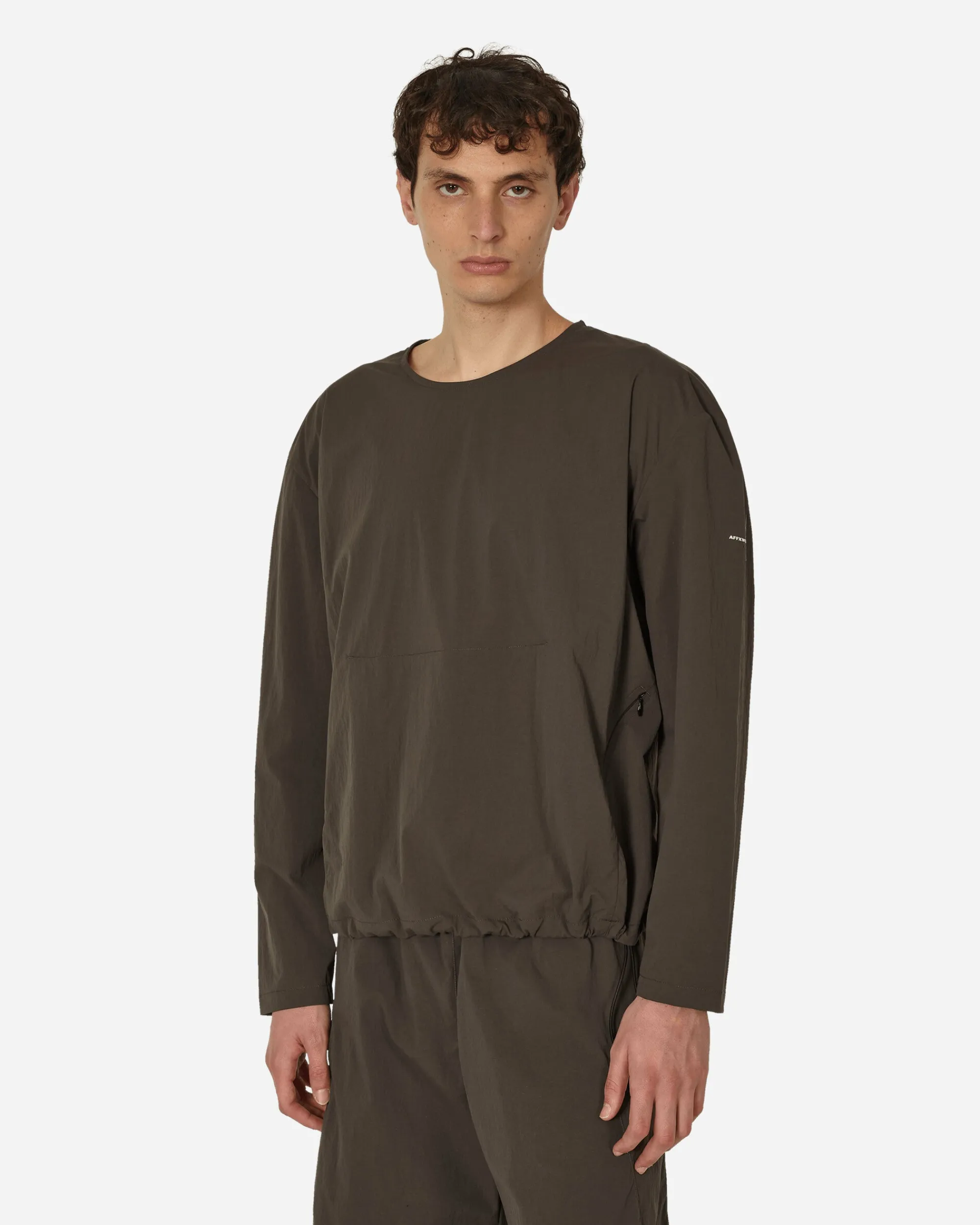 AFFXWRKS Sweatshirts^Shell Pullover Shale Brown