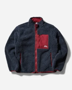 Stüssy Coats And Jackets|Coats And Jackets^Sherpa Reversible Jacket Smoke Grey