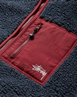 Stüssy Coats And Jackets|Coats And Jackets^Sherpa Reversible Jacket Smoke Grey