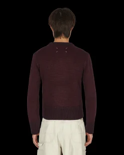 Maison Margiela Knitwear^Shrunken Crewneck Sweater Red