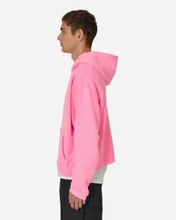 ERL Sweatshirts^Silver Printed Venice Hooded Sweatshirt Pink