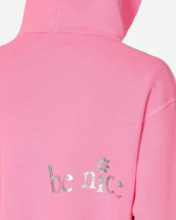 ERL Sweatshirts^Silver Printed Venice Hooded Sweatshirt Pink