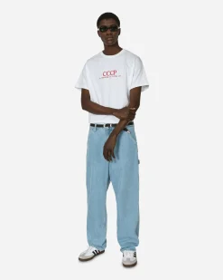 Carhartt WIP Pants^Single Knee Pants Blue (Heavy Stone Bleached)