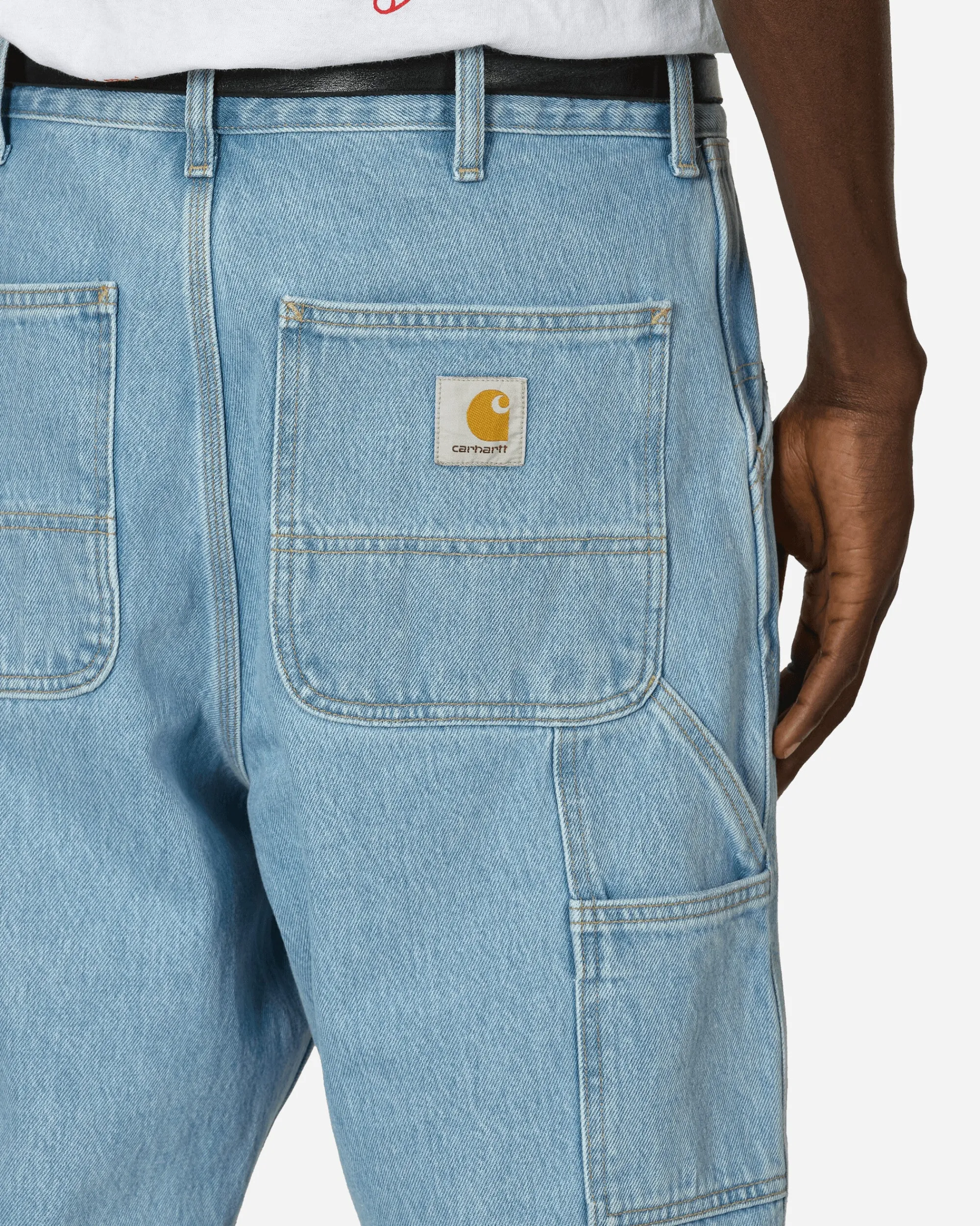 Carhartt WIP Pants^Single Knee Pants Blue (Heavy Stone Bleached)