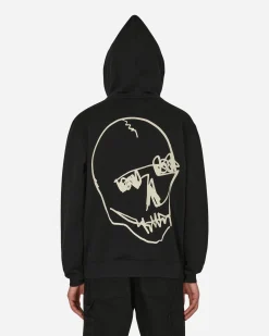 Sex Skateboards Sweatshirts^Skull Head Hooded Sweatshirt Black